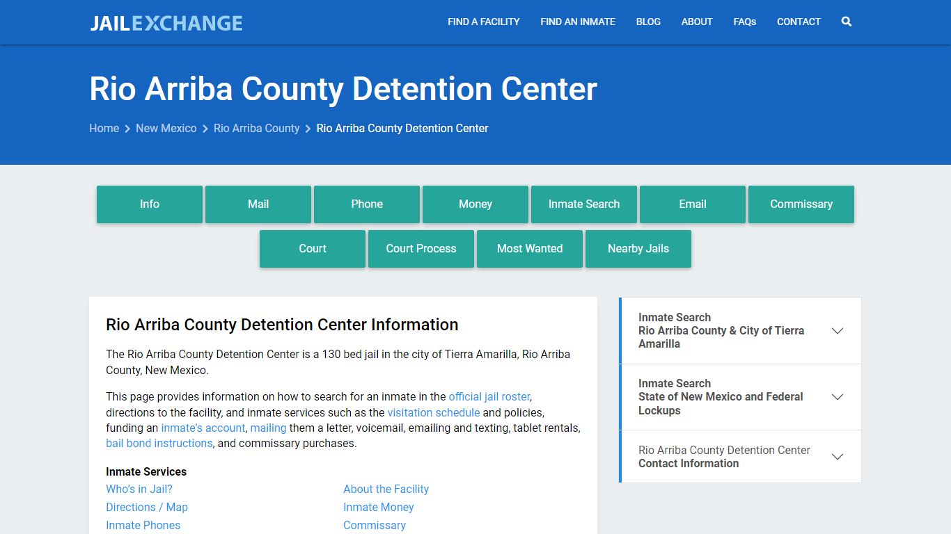 Rio Arriba County Detention Center - Jail Exchange